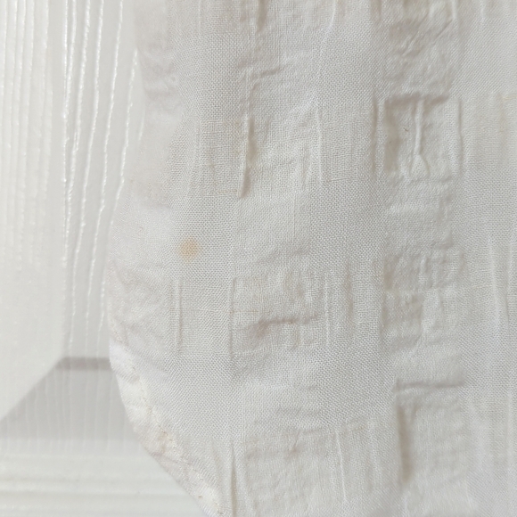 BDG Textured Linen Blend Collared Henley Long Sleeve Tunic Top Ivory Beige XS - Picture 13 of 13